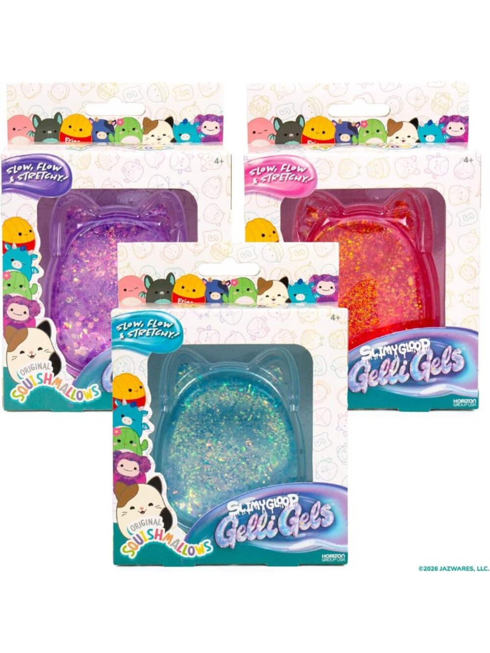 Squishmallows SLIMYGLOOP Gelli Gels Glitter Squishy CHOOSE ONE
